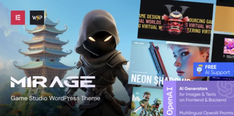 Mirage - Game Studio WordPress Theme