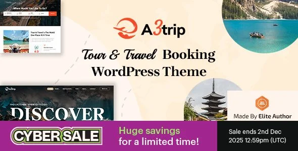 A3trip - Tours Travels WordPress Theme