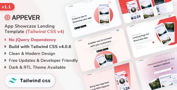 Appever - App Landing Template (Tailwind CSS)