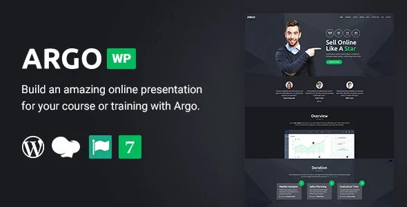 Argo - Training Course WordPress Landing Page Theme