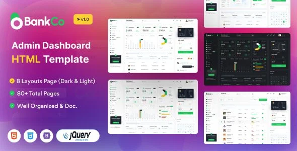 Bankco - Admin Dashboard HTML Templates