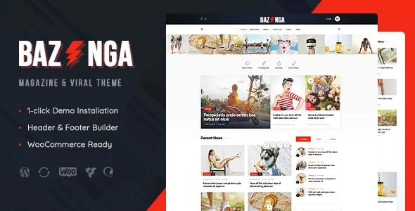 Bazinga - Magazine & Viral Blog WordPress Theme