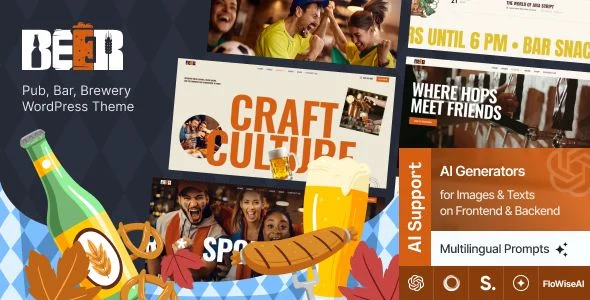 Beer - Pub, Bar/ Brewery WordPress Theme