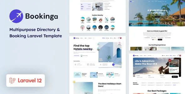 Bookinga - Multipurpose Laravel Booking and Directory Template