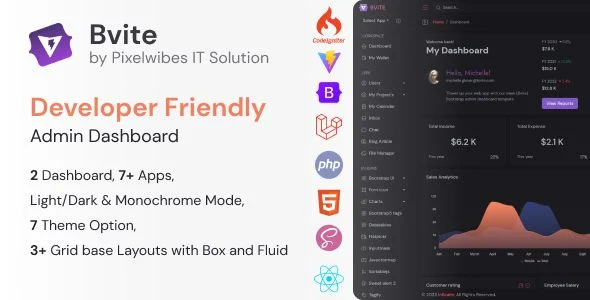 Bvite - Bootstrap HTML/ Vite/ Laravel/ PHP/ React Multipurpose Admin Dashboard Template