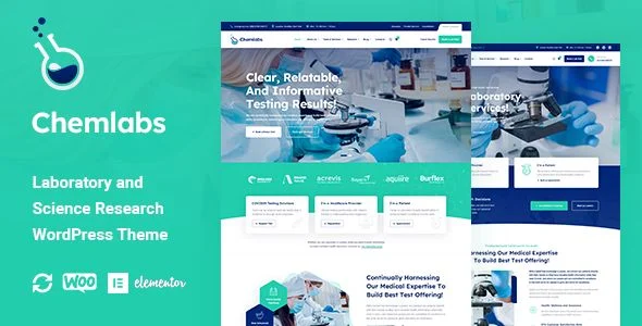 Chemlabs - Laboratory Science Research WordPress Theme