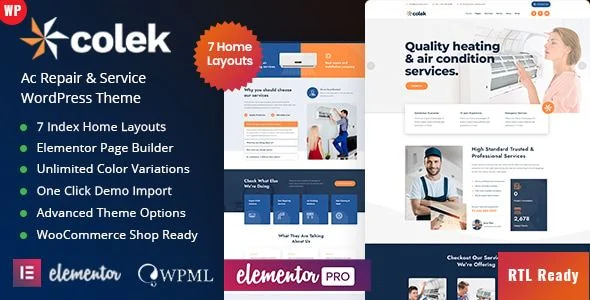 Colek - Air Conditioning Heating WordPress