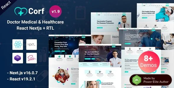 Corf - Doctor Medical Health React Nextjs Template