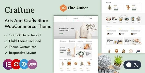 Craftme - Art Crafts & Home Decor WordPress WooCommerce Theme