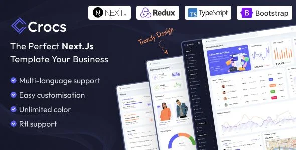 Crocs - React Nextjs Admin Dashboard Template