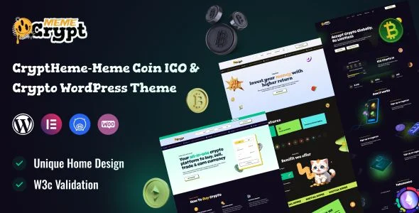 CryptMeme - Meme coin ICO Crypto WordPress Theme