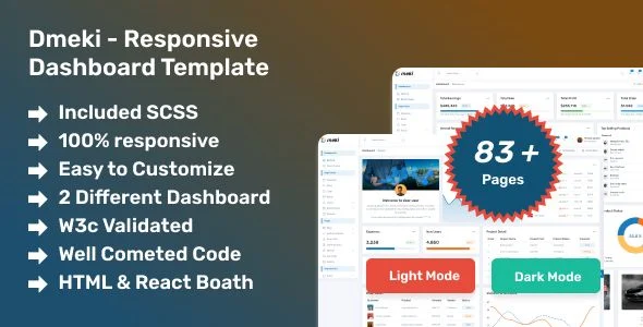 Dmeki - Responsive Admin Dashboard Template