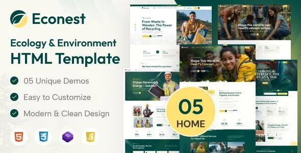 Econest - Ecology Environment Html 5 Template