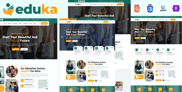 Eduka - School/ College/ University And Courses HTML5 Template