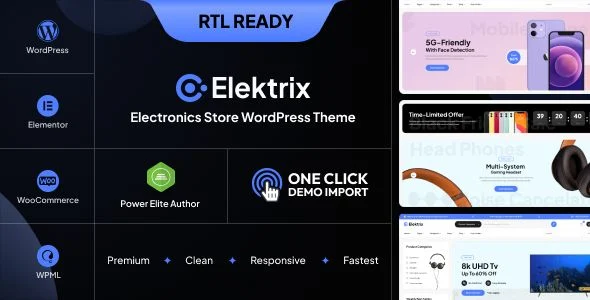 Elektrix - Elementor Electronics WooCommerce Theme