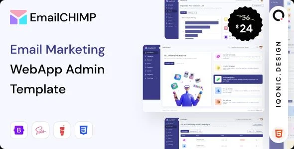 EmailChimp - Marketing Tool Admin Template (VueJS/ Laravel/ HTML)