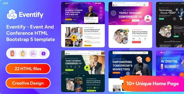 Eventify - Event Conference HTML Bootstrap 5 template