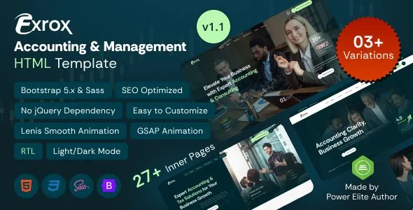 Exrox - Accounting Management Consulting HTML Template
