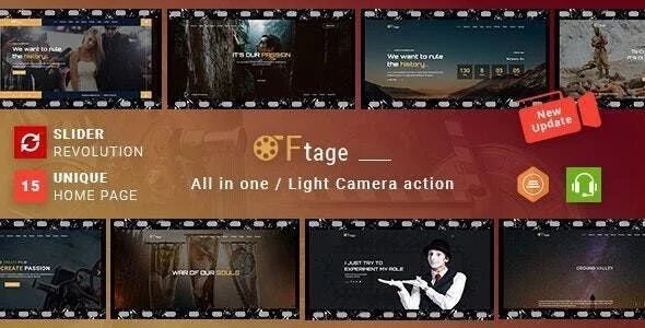 Filmmaker/ Movie Production Film Studio WordPress Theme - Ftage