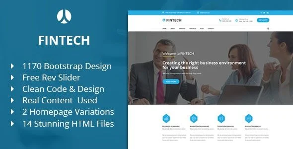 Fintech - Business/ Finance & Corporate HTML Template