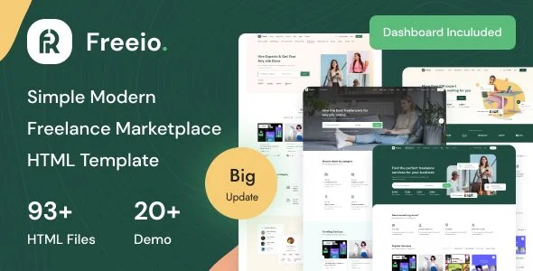 Freeio - Freelance Services Marketplace Job Board HTML Template