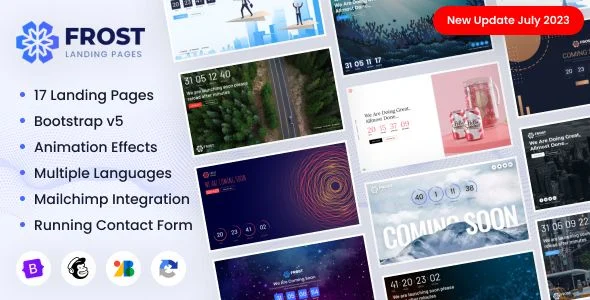 Frost - Coming Soon/ Under Construction Bootstrap 5 Template