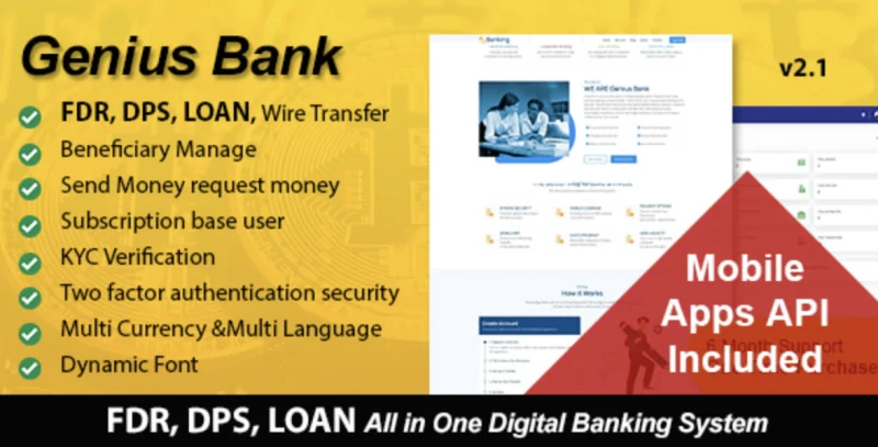 Genius Bank - All in One Digital Banking System