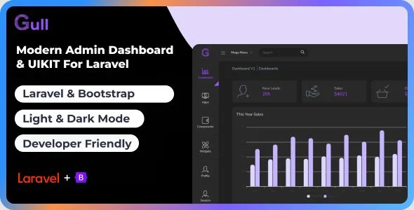 Gull - Bootstrap Laravel Admin Dashboard Template
