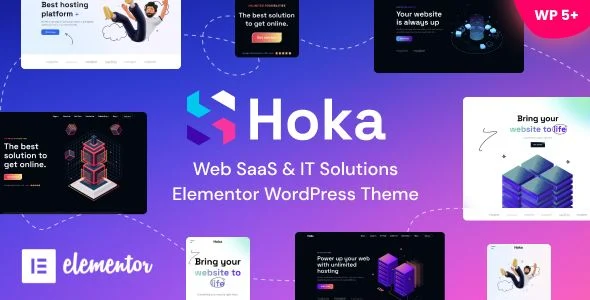 Hoka - Web SaaS IT Solutions Elementor WordPress Theme