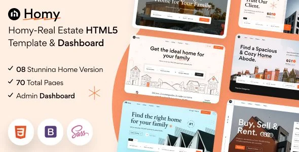 Homy - Real Estate HTML5 Template Dashboard