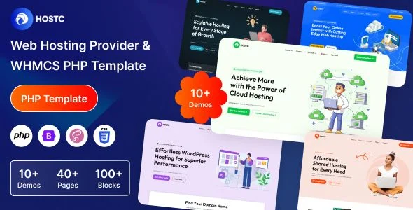 Hostc - Web Hosting Provider WHMCS PHP Template