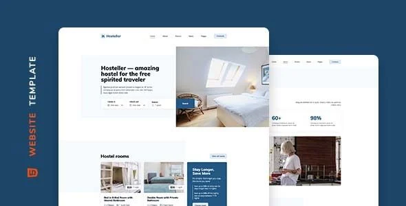 Hosteller - Hostel Booking Website Template
