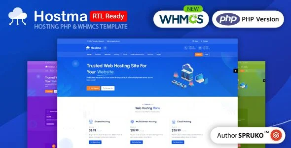 Hostma - Web Hosting PHP WHMCS Template