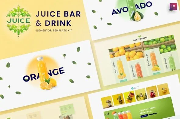 Juice Bar Drink Elementor Template Kit