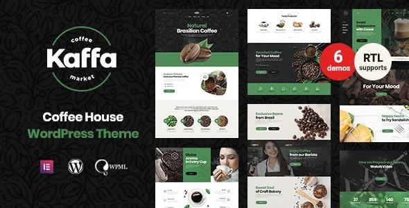 Kaffa - Cafe Coffee Shop WordPress Theme + RTL
