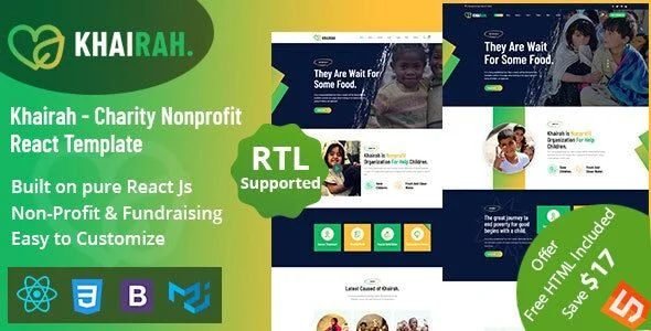 Khairah - Charity Nonprofit React Template