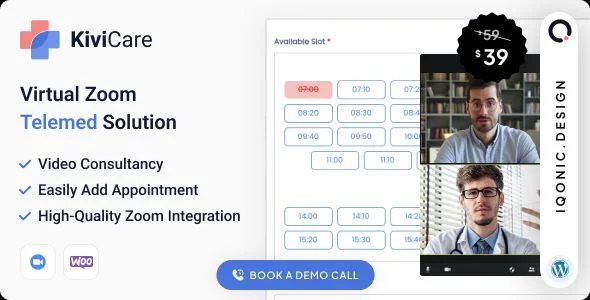 KiviCare - Zoom Telemed And WooCommerce Payment Gateway (Add-on)