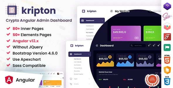 Kripton - Crypto Admin Angular Dashboard Template