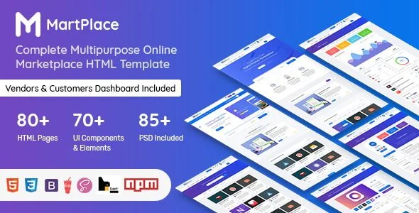 MartPlace - Multipurpose Online Marketplace HTML Template with Dashboard