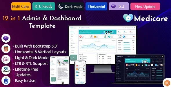 Medicare Admin - Bootstrap Dashboard Template