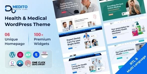 Medito - Health & Medical WooCommerce Shop WordPress Theme