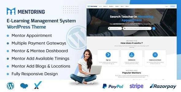 Mentoring - elearning/ Learning Management System Education WordPress Theme