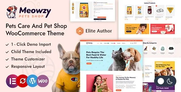 Meowzy - Pets Care Pet Shop WordPress Theme