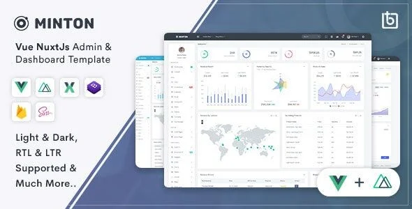 Minton - Vue Nuxt Admin Dashboard Template