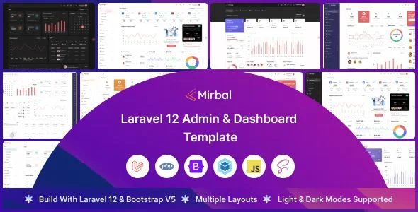 Mirbal - Laravel 12 Admin Dashboard Template