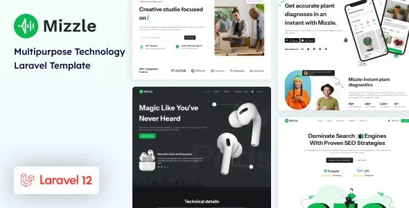 Mizzle - Laravel Technology and Corporate Template