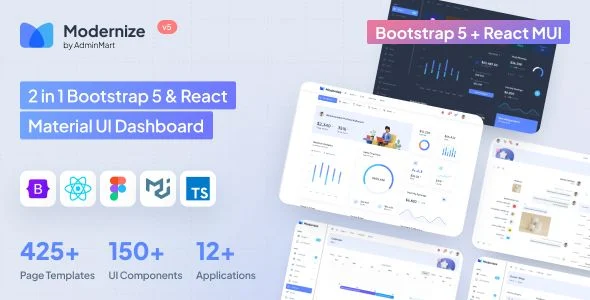 Modernize Bootstrap 5 React MUI Admin Dashboard