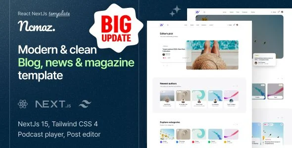 Ncmaz - Blog/ News Magazine NextJs Template