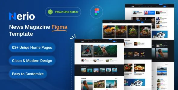 Nerio - News Magazine Figma Template