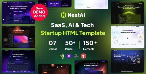 NextAI - SAAS/ AI Tech Startup HTML Template